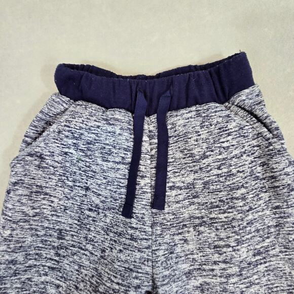 True Rock Textured Blue/White Stretchy Drawstring Sweatpants with Cuffed Ankles - Picture 2 of 13